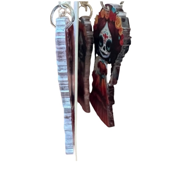 Free w any Purchase Day of the dead 3d earrings 2 different pairs to choose from - Picture 3 of 4